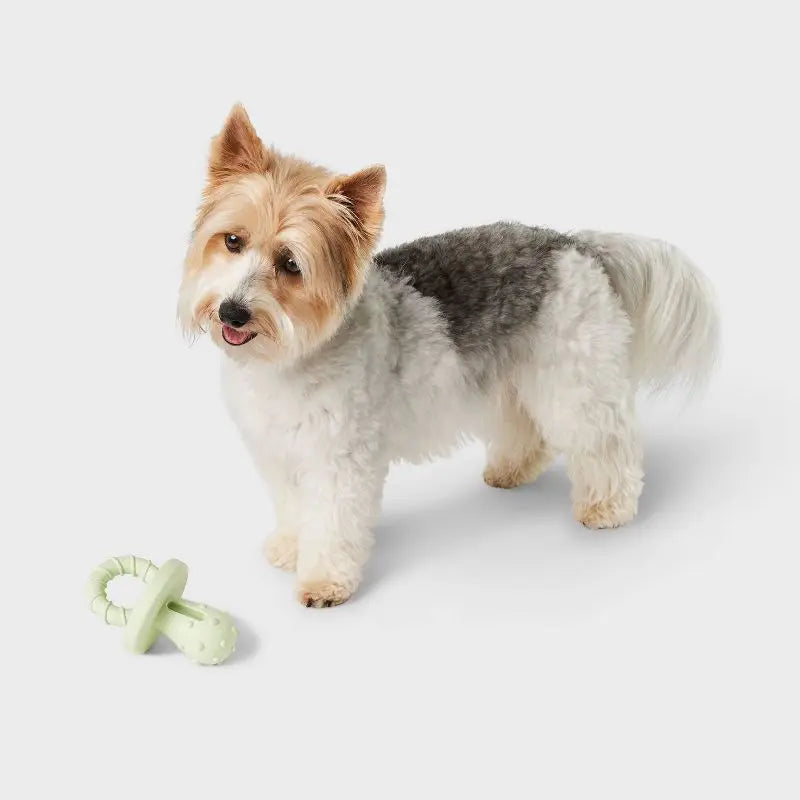 Puppy Pacifier Chew Toy Rubber Bone Teether For Dogs