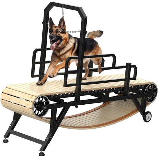 Large Dog Treadmill with Adjustable Ramp for Indoor Exercise
