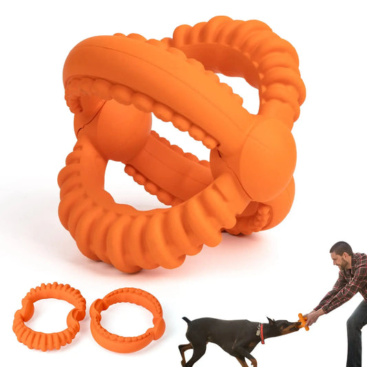 Interactive Tug of War Dog Toy with Detachable Rings