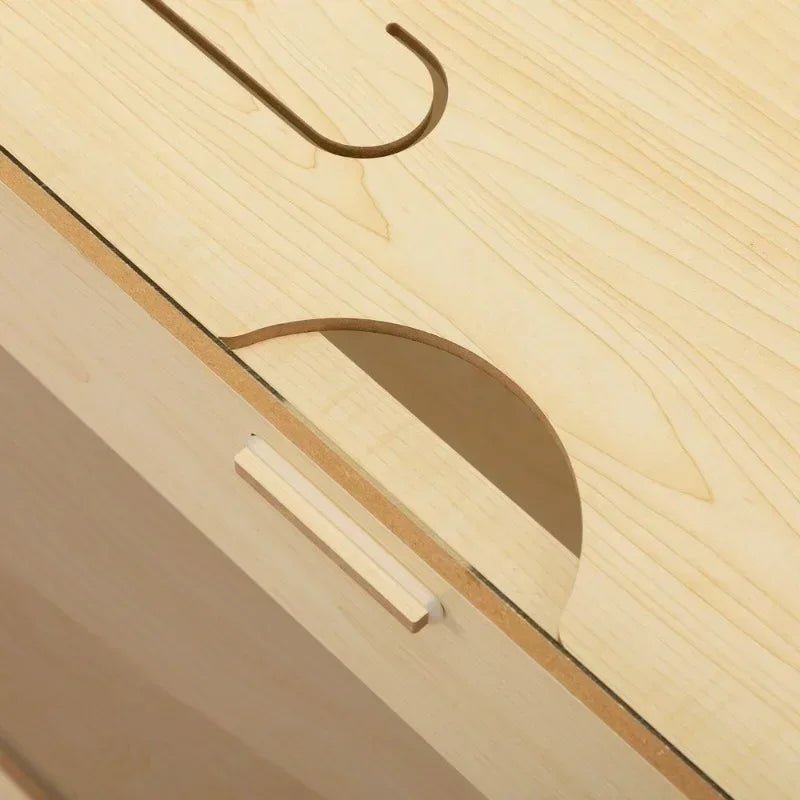 Wooden Hamster Cage with Acrylic Board and Flip Top Design