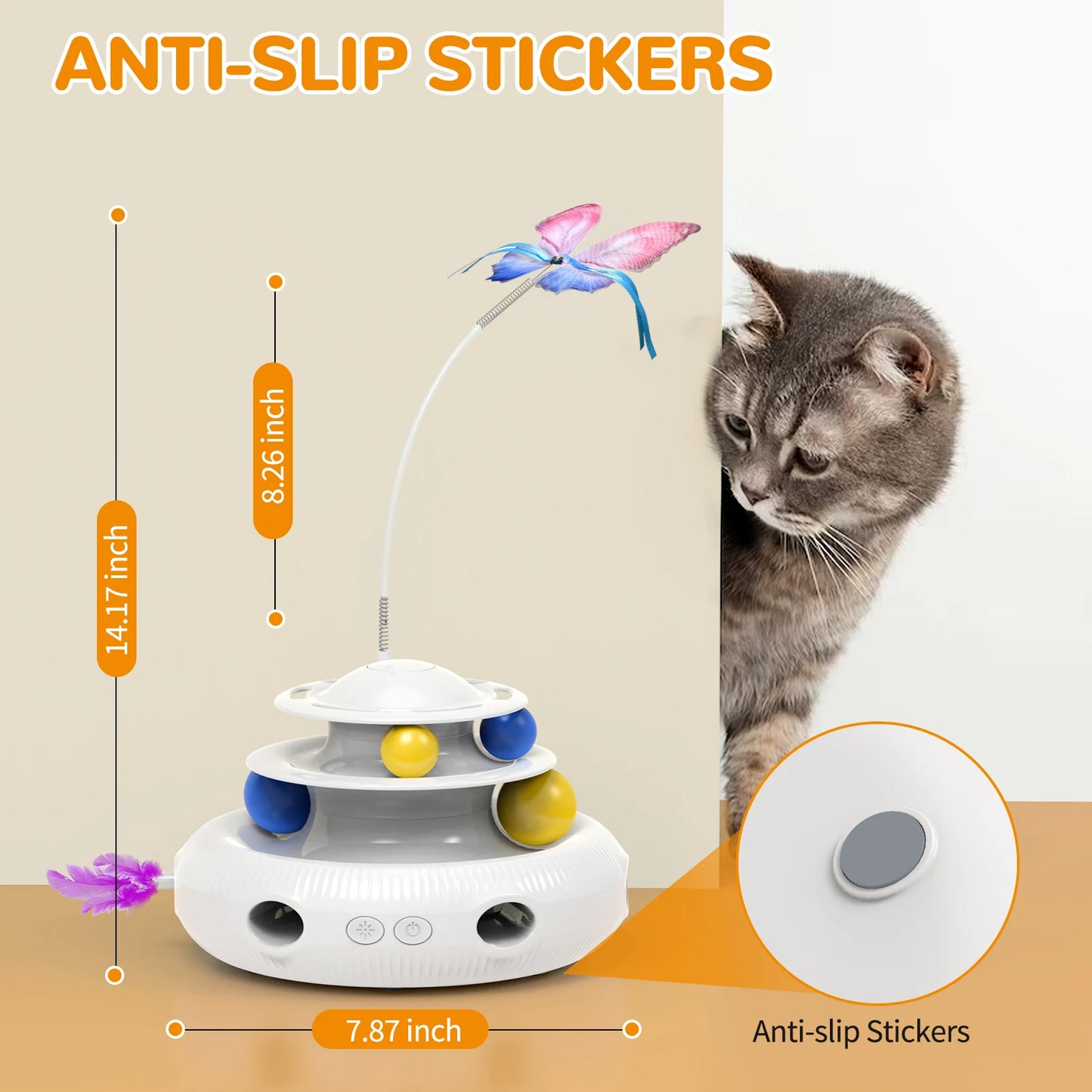 Interactive Chargeable Cat Laser Puzzle Teaser Toy for Pets