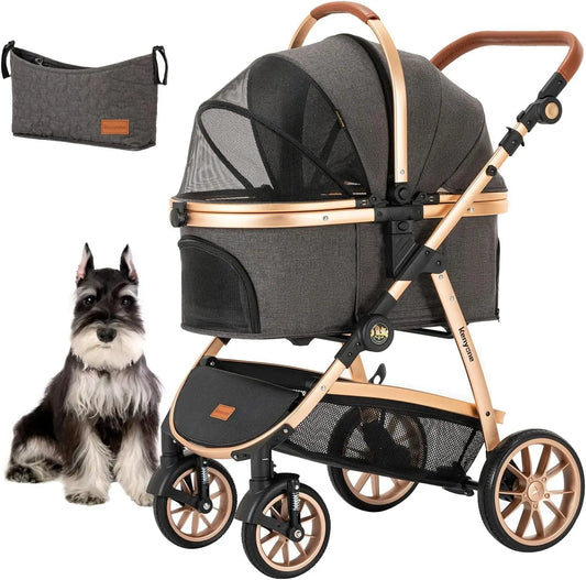 Luxury 3 in 1 Pet Stroller for Dogs and Cats